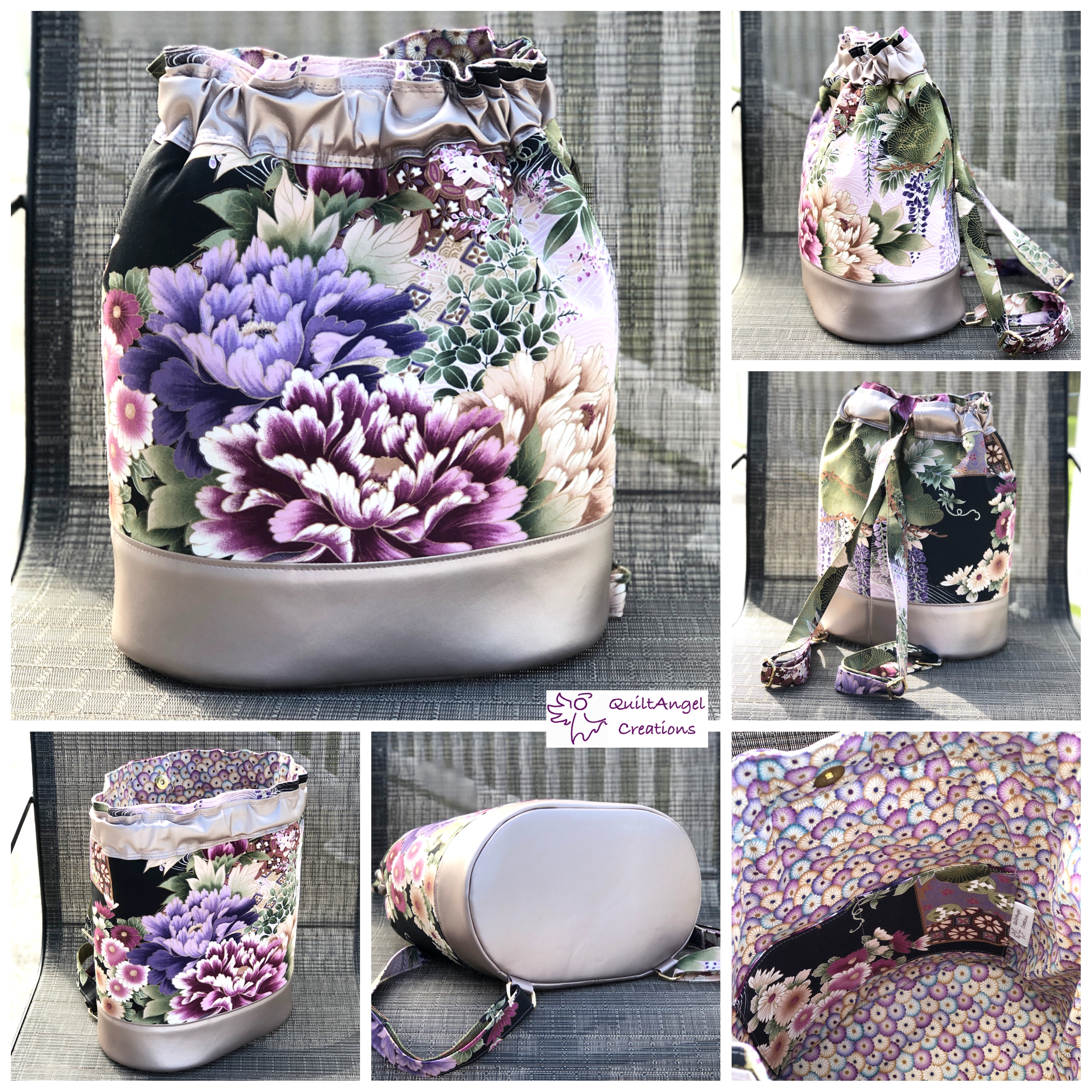 The Duffel Backpack made by Elizabeth of Quilt Angel Creations
