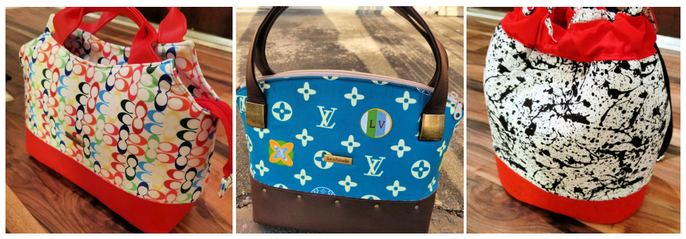 Some of Ingrid's beautiful handcrafted bags