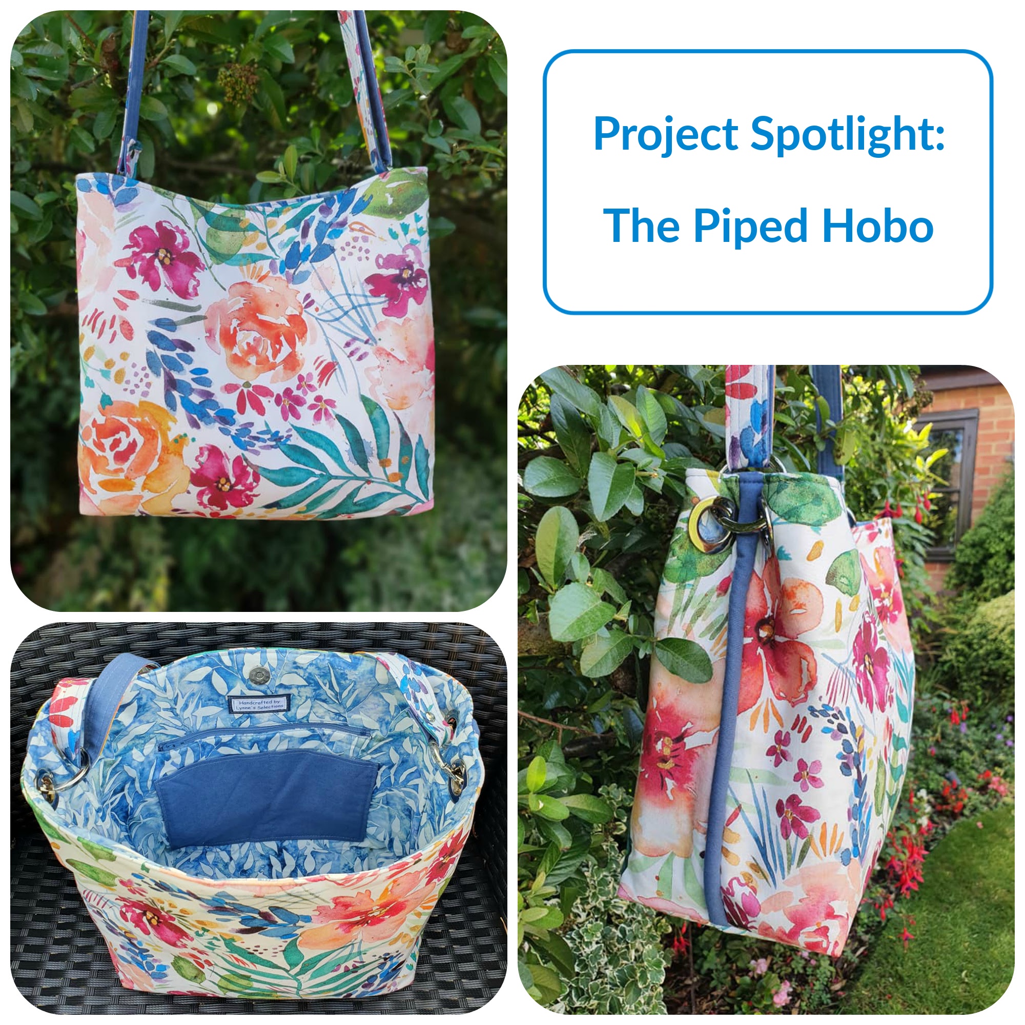 The Piped Hobo from The Complete Bag Making Masterclass by Samantha Hussey